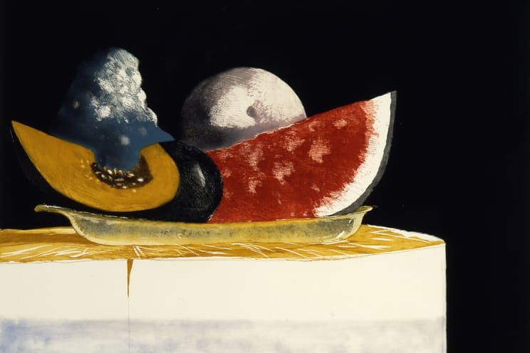 3. Julio Larraz (American, b. Cuba, b. 1944), Magic Eye, 1989, etching and acquatint, Gift of Hannah Koch